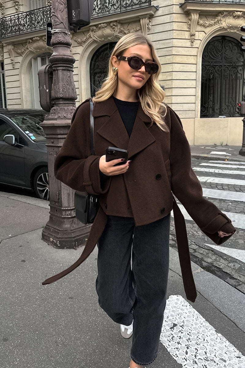 Buttoned Jacket with Belt