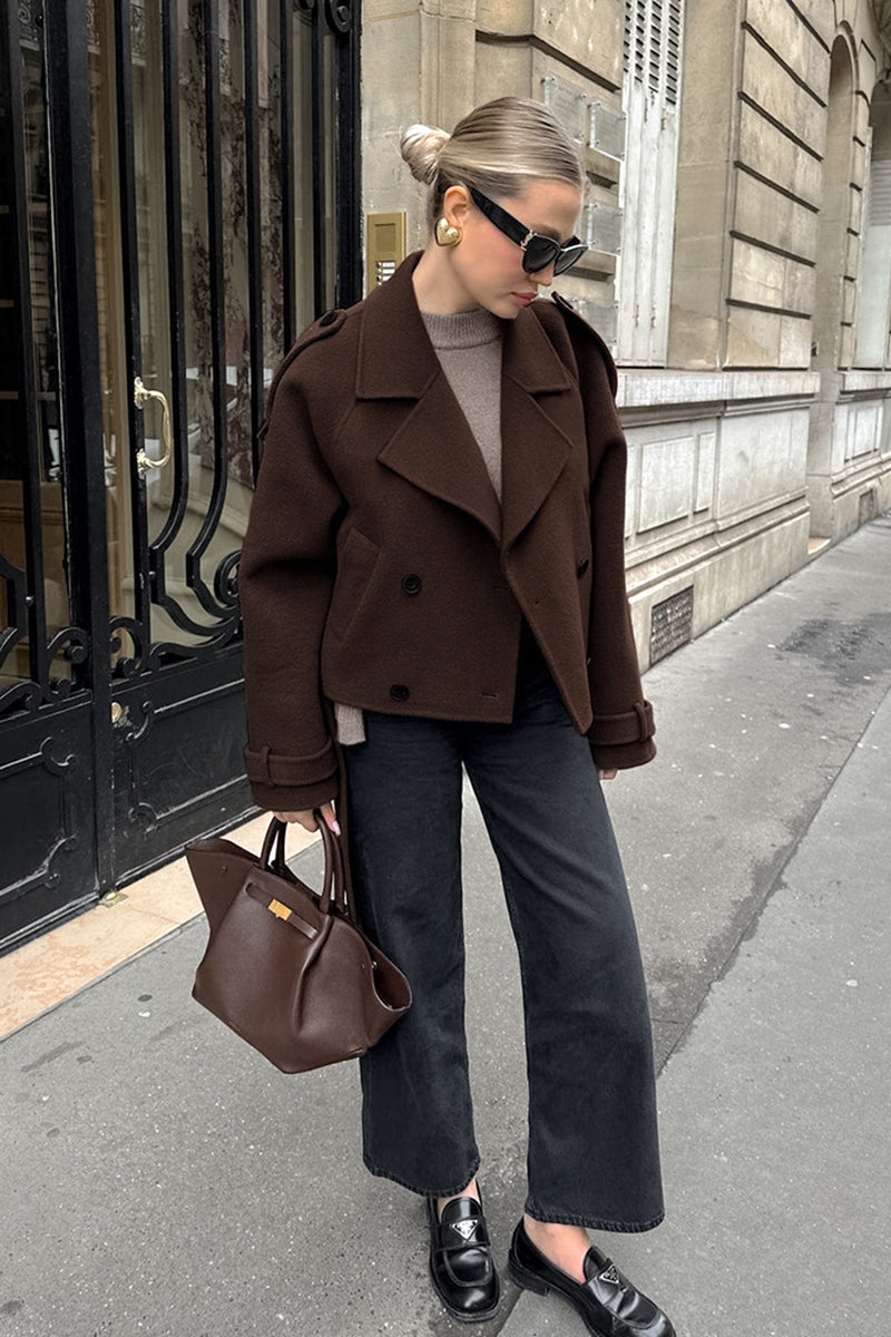 Buttoned Jacket with Belt