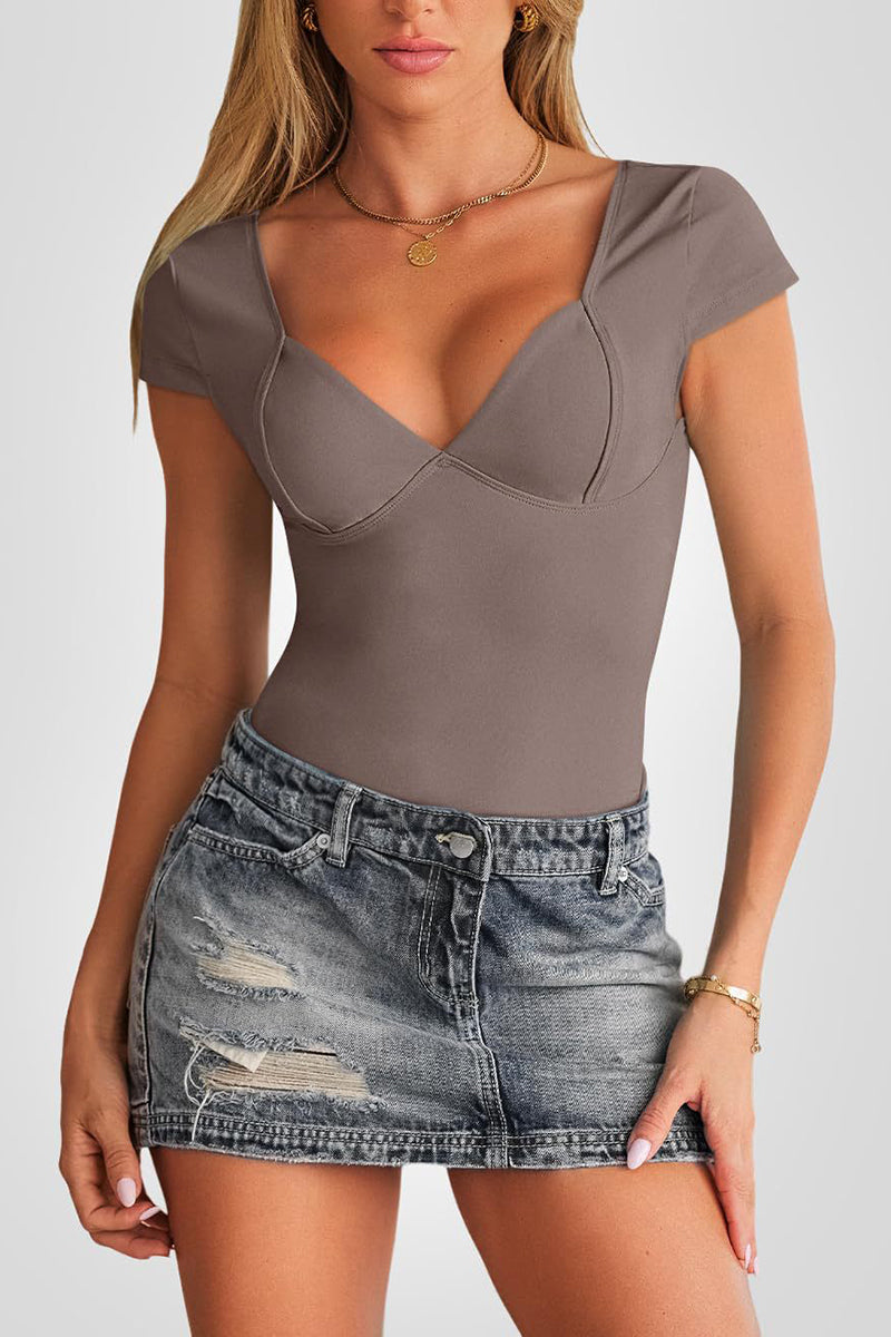 V-Neck Cropped Top