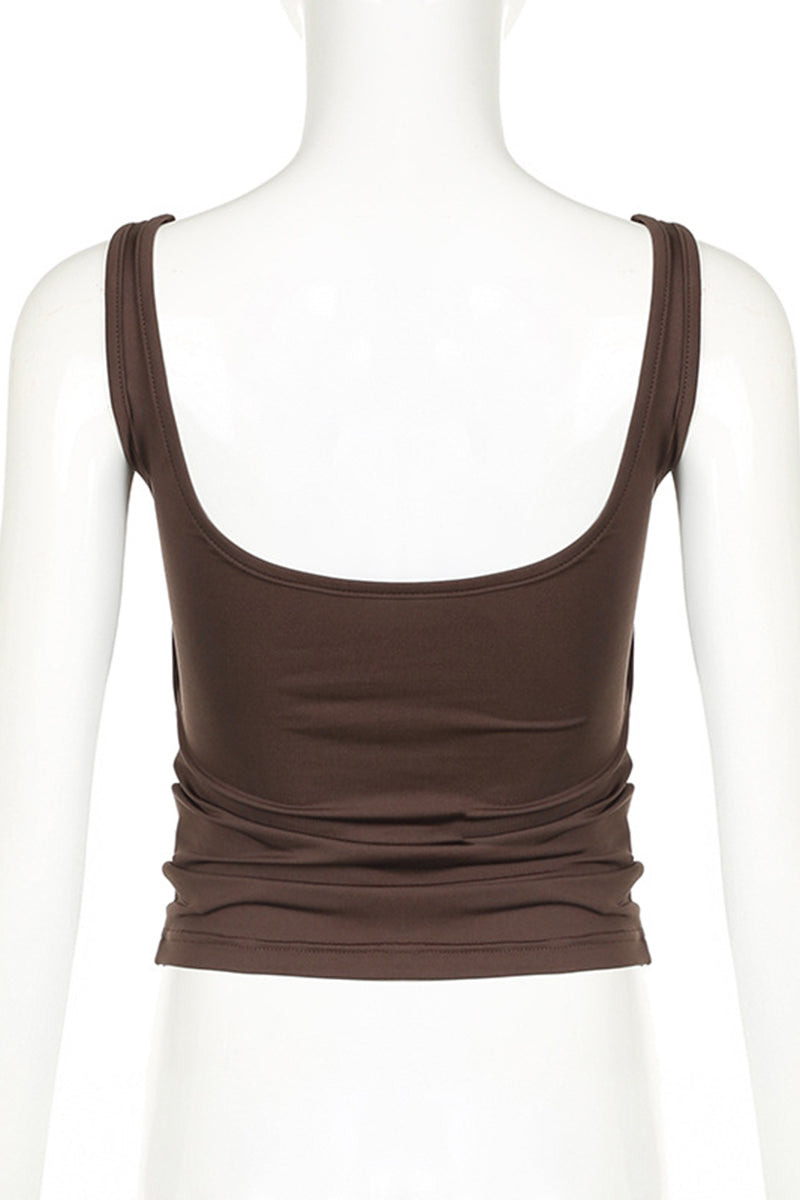 Asymmetric Ruched Cami Top