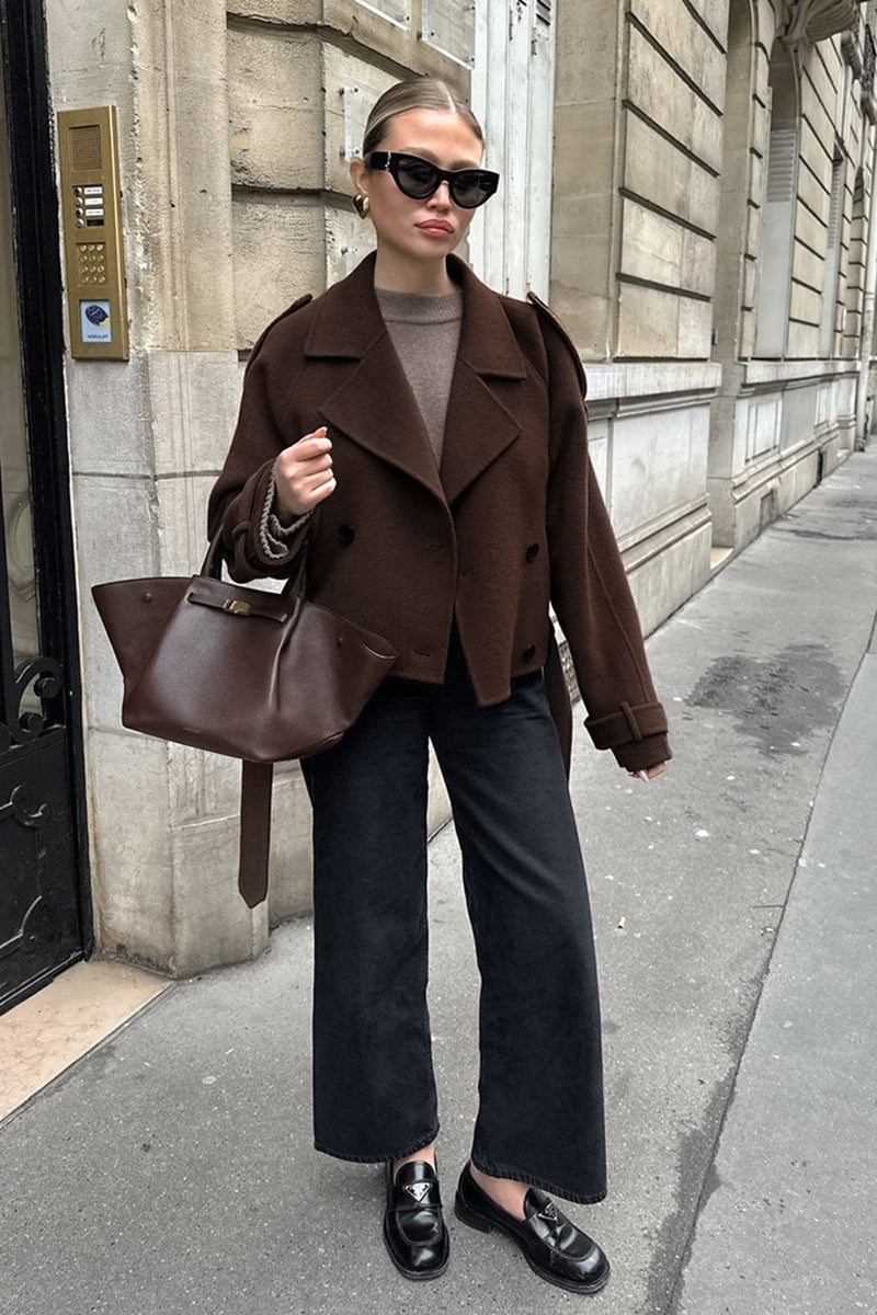 Buttoned Jacket with Belt