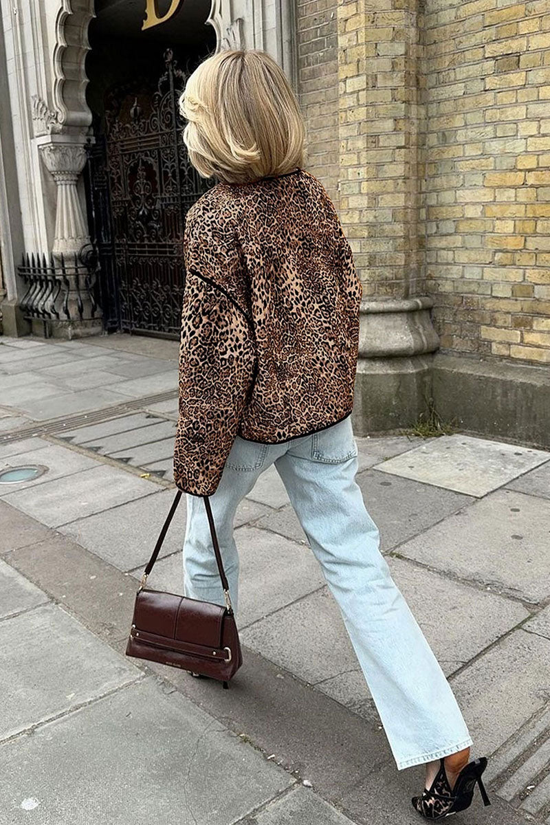 Chic Leopard Print Jacket