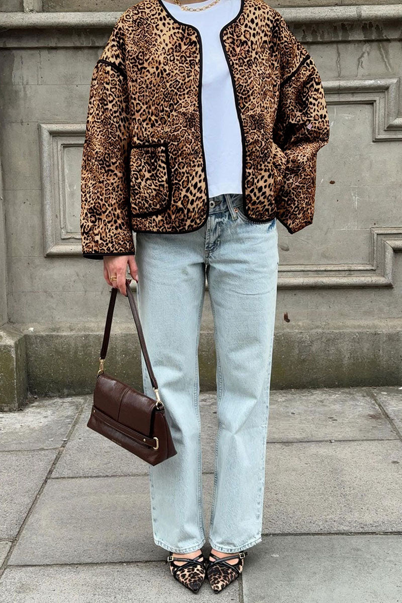 Chic Leopard Print Jacket