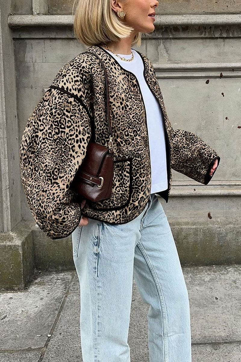 Chic Leopard Print Jacket