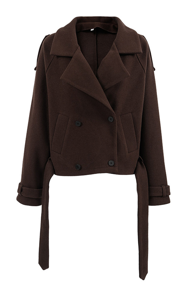 Buttoned Jacket with Belt
