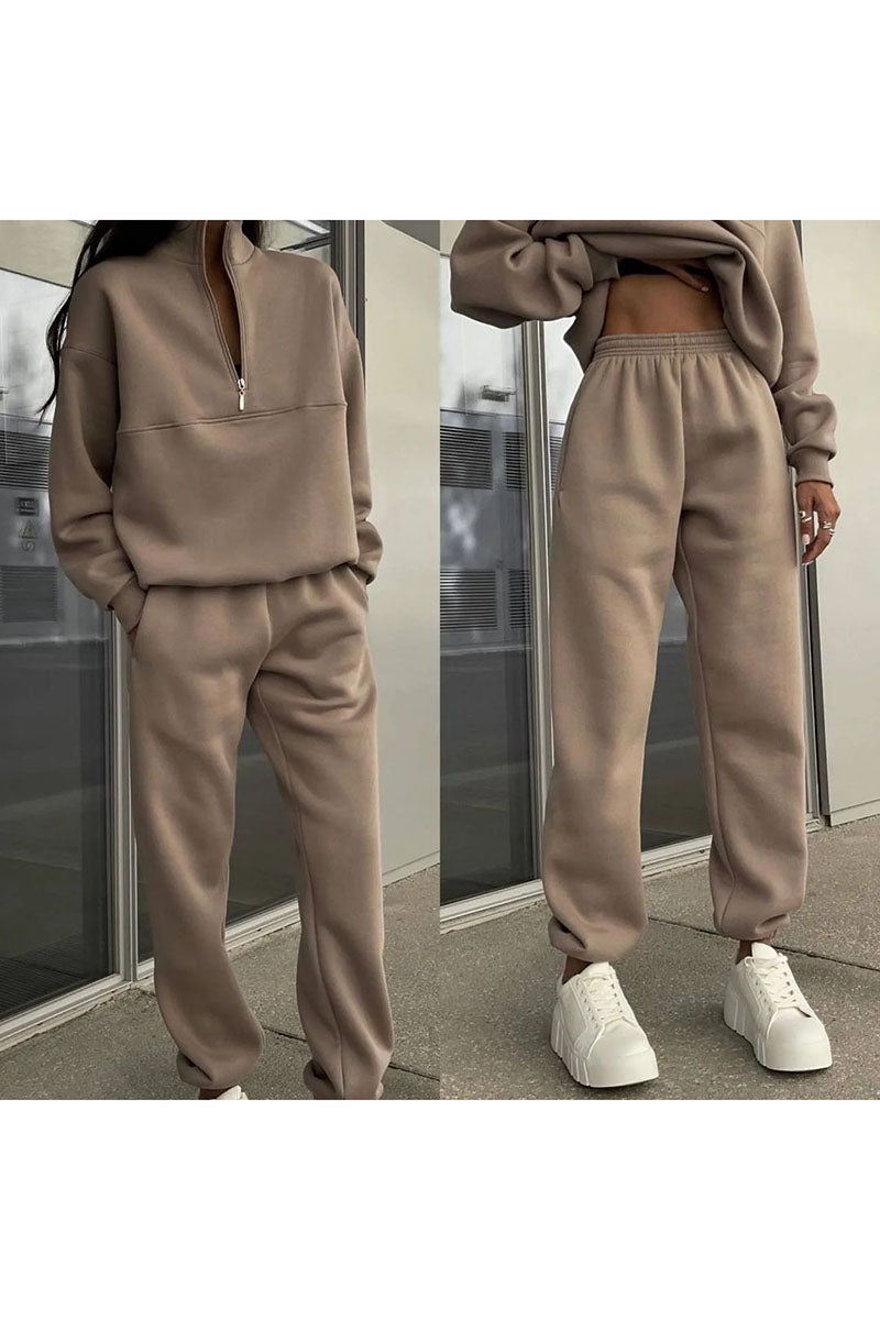 Half-Zip Pullover and Jogger Set