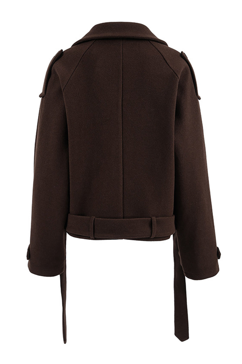Buttoned Jacket with Belt