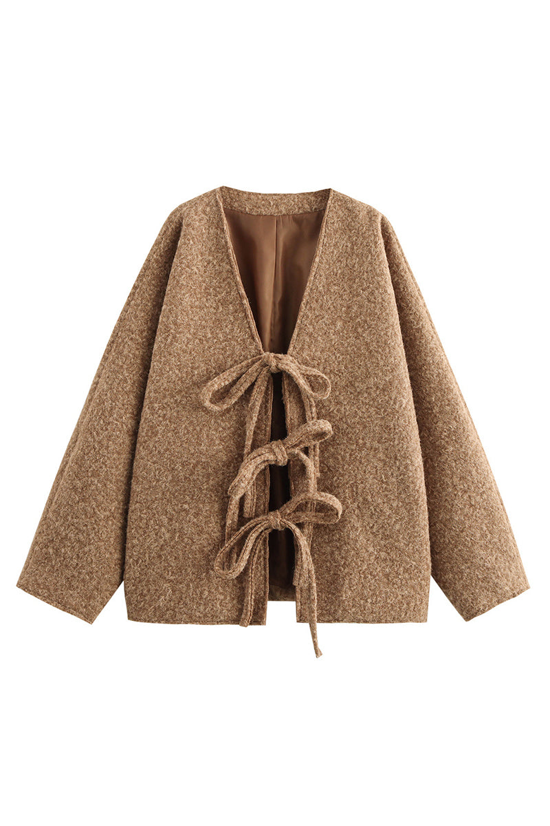 Tie-Front Oversized Coat