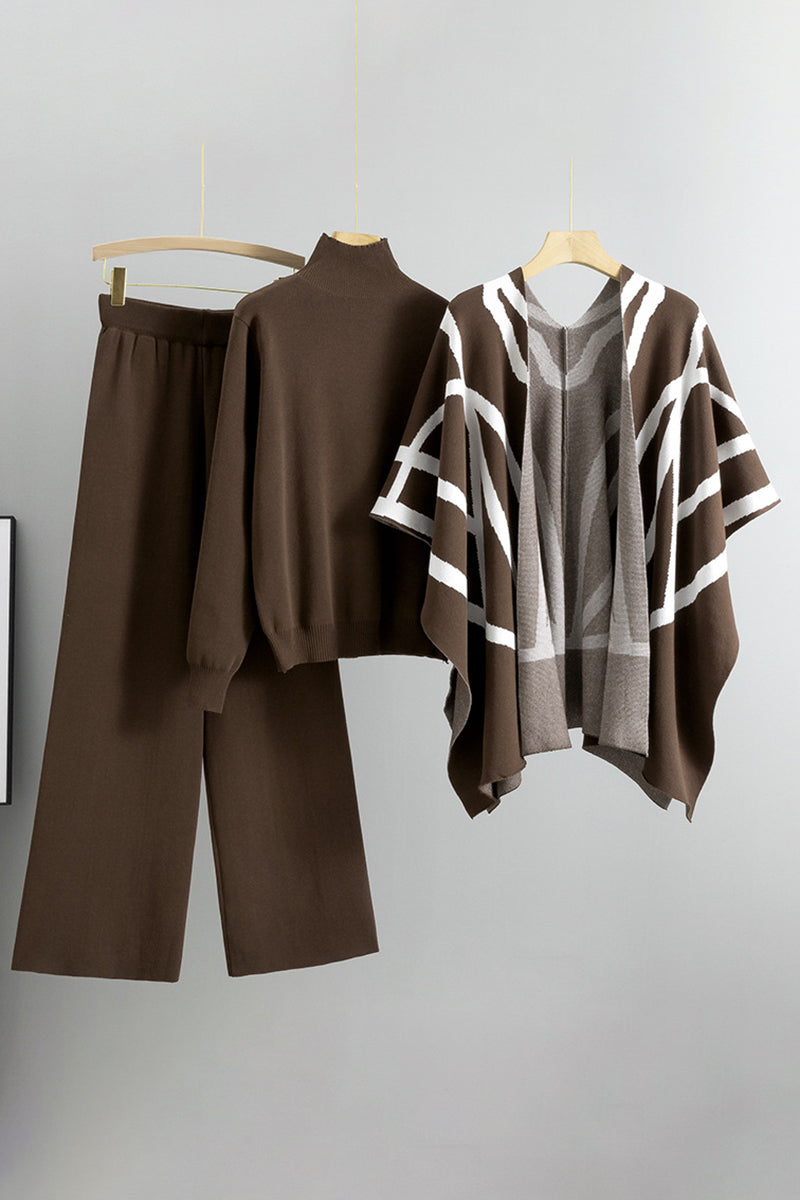 Knit Loungewear Three-Piece Set