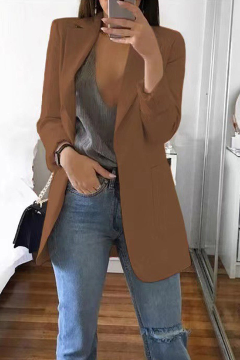 Tailored Open Front Blazer