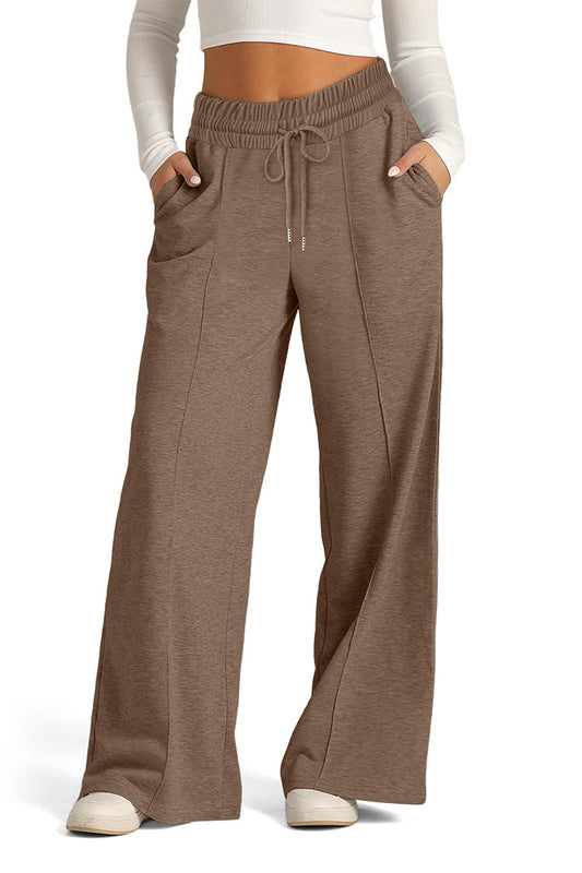 Wide-Leg Drawstring Lounge Pants