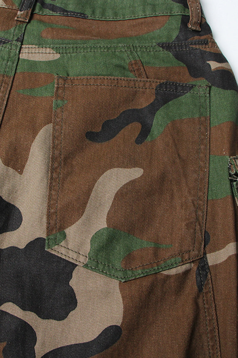 Camo Print Cargo Pants