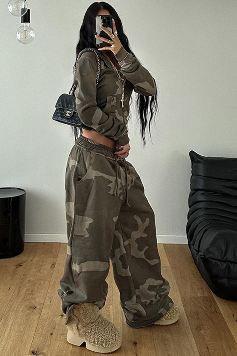 Camouflage Casual Two-Piece Set