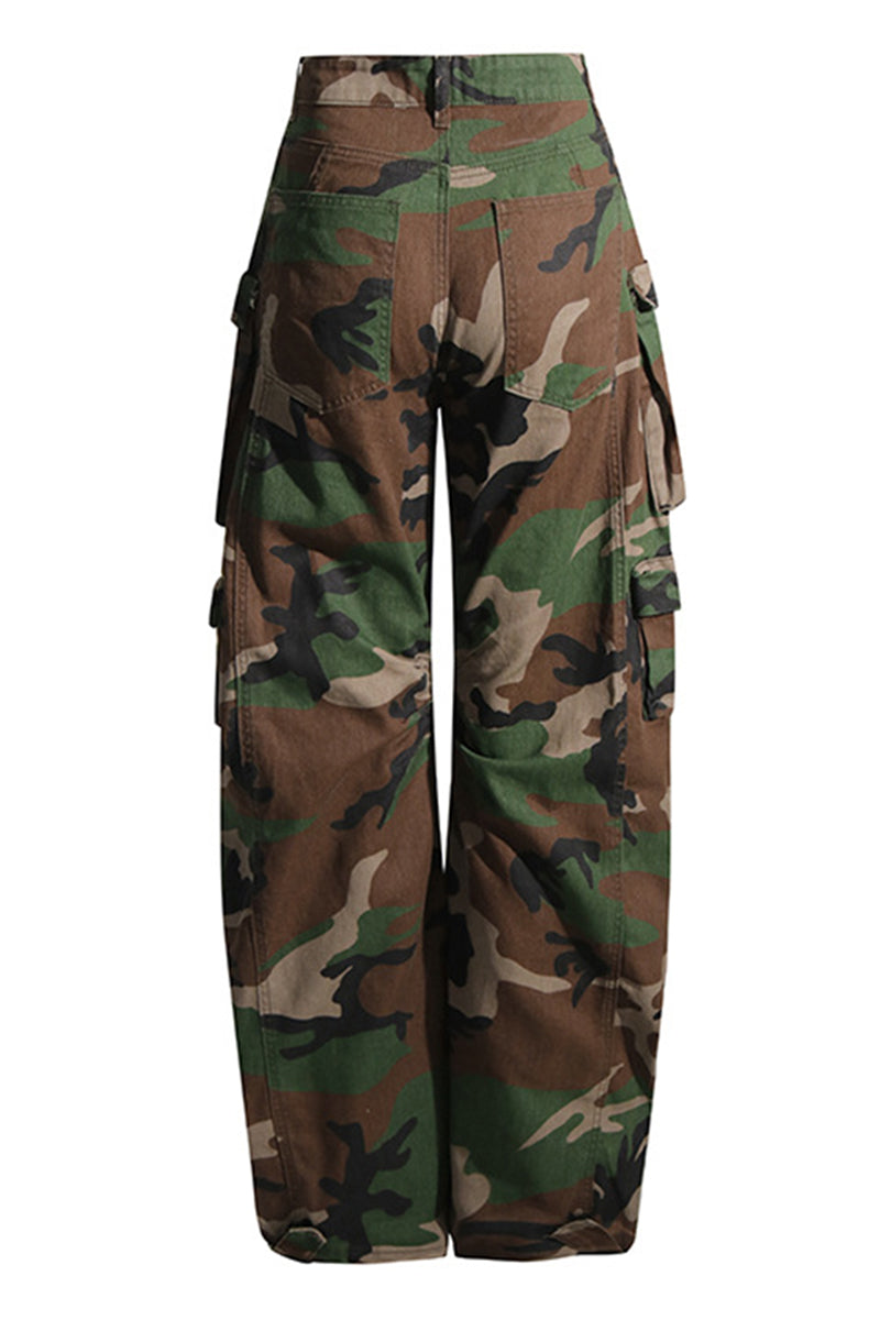 Camo Print Cargo Pants