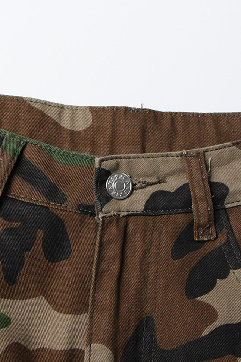 Camo Print Cargo Pants