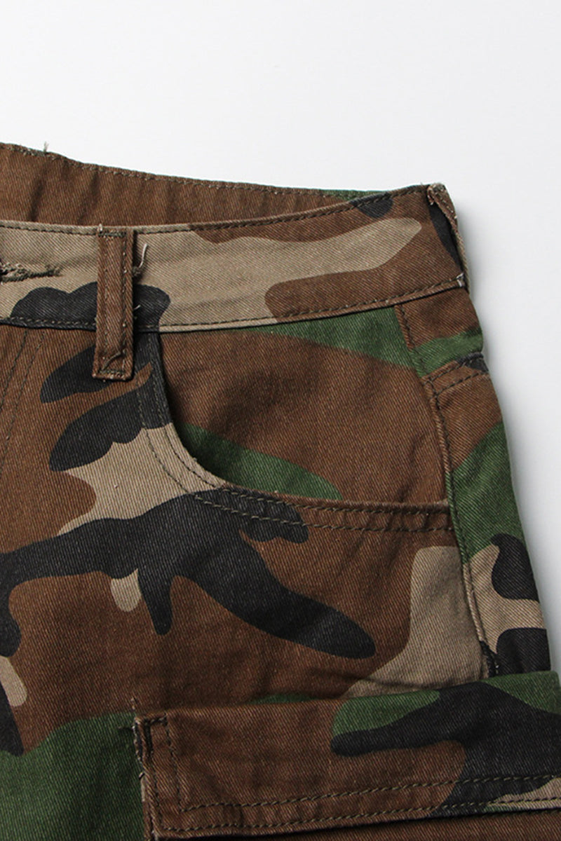 Camo Print Cargo Pants