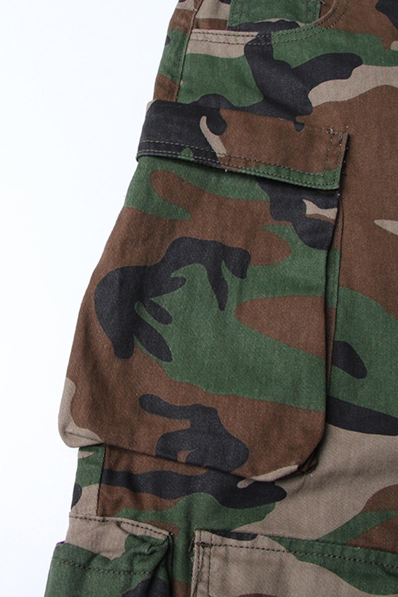 Camo Print Cargo Pants