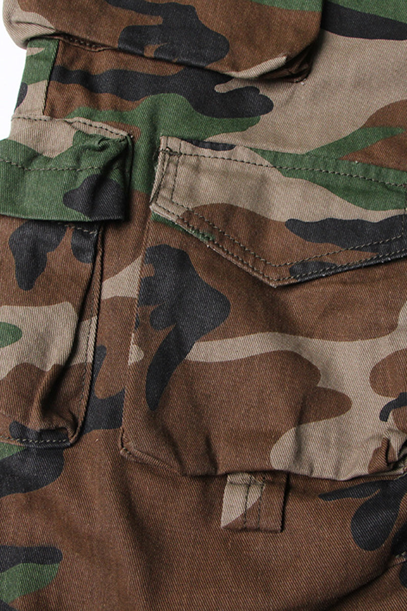 Camo Print Cargo Pants