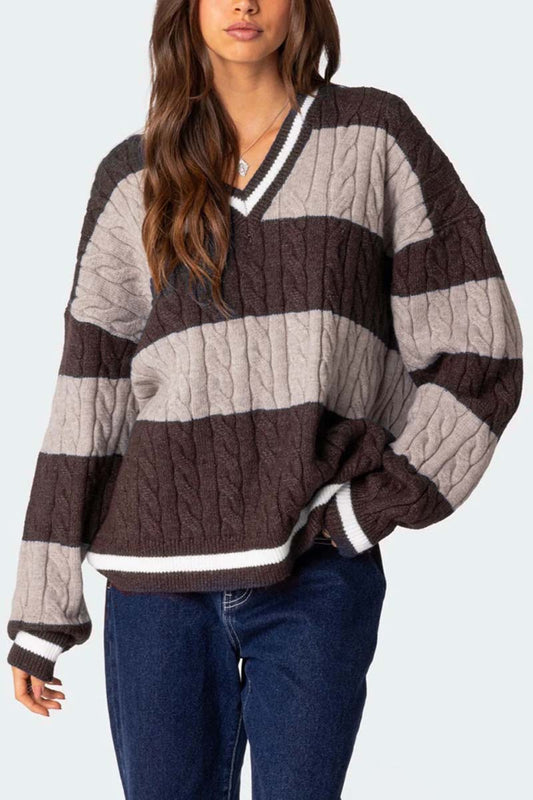 Striped Loose Fit Sweater