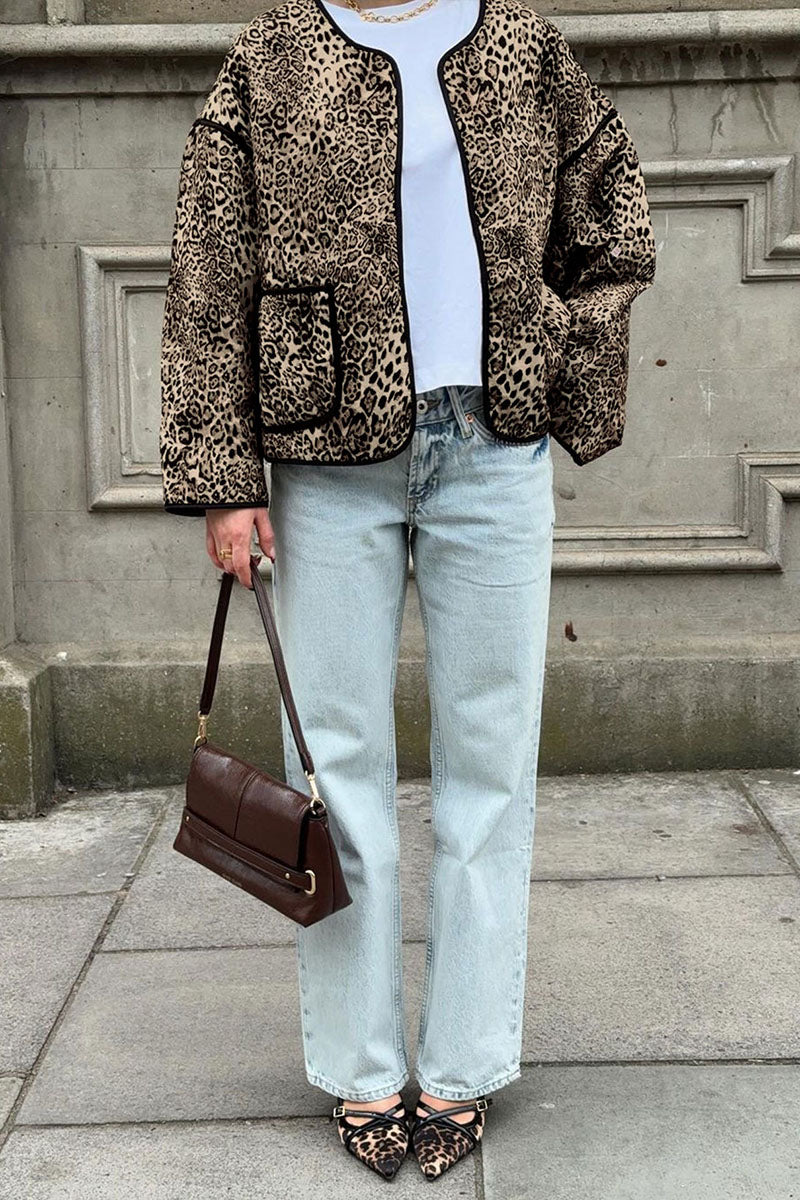 Chic Leopard Print Jacket