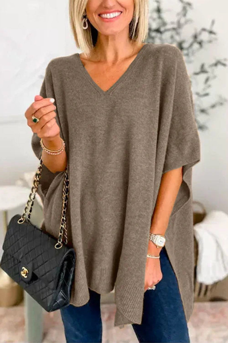 Loose-Fit V-Neck Top