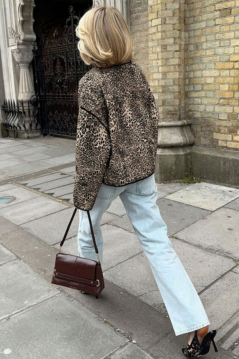 Chic Leopard Print Jacket