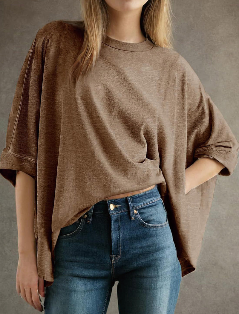 Batwing Sleeve Cropped Top