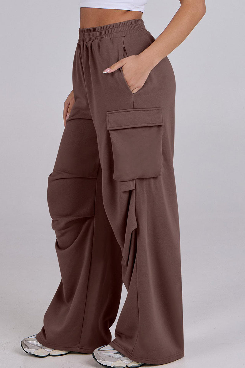 Wide-Leg Cargo Pocket Pants