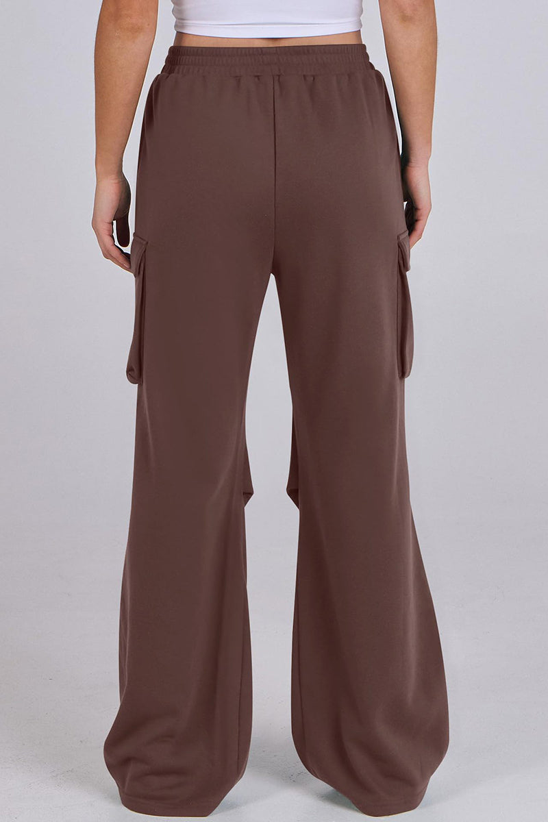 Wide-Leg Cargo Pocket Pants