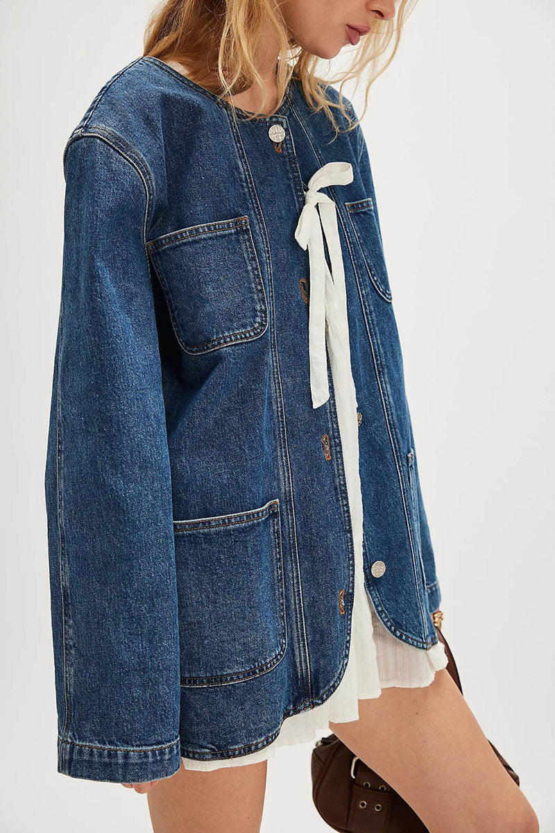 Denim Bow Jacket