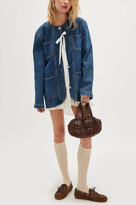 Denim Bow Jacket