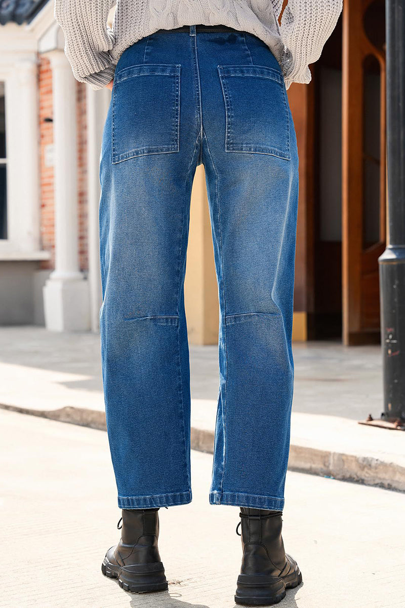 Tapered Denim Pants