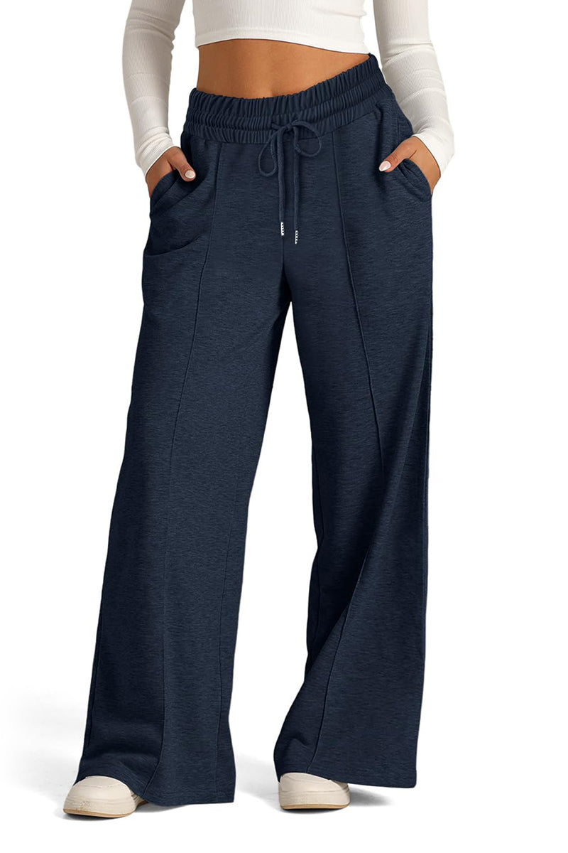 Wide-Leg Drawstring Lounge Pants