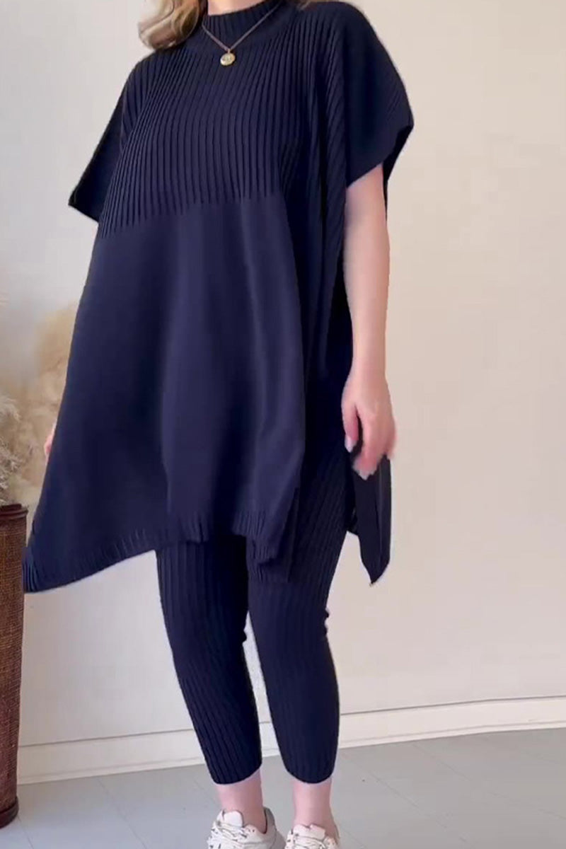 Ribbed Tunic and Leggings Set