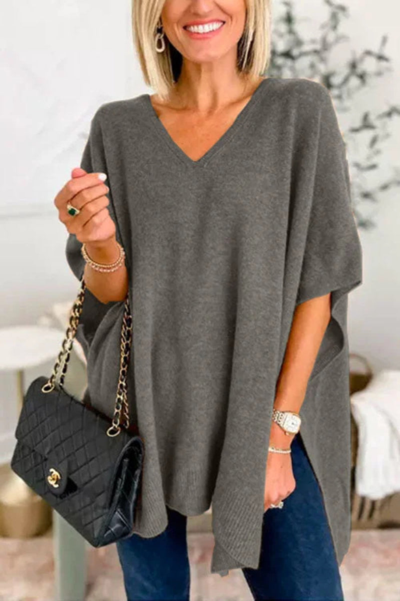 Loose-Fit V-Neck Top