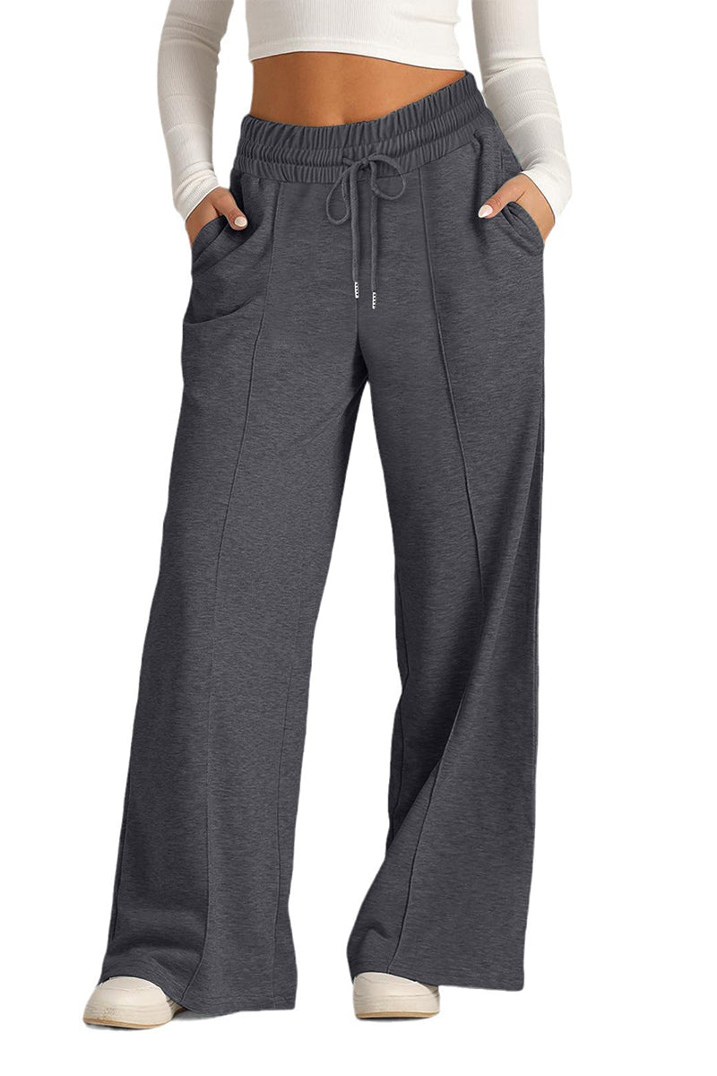 Wide-Leg Drawstring Lounge Pants