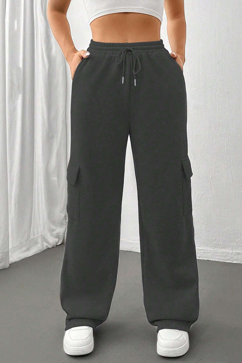 Multi-Pocket Straight-Leg Pants