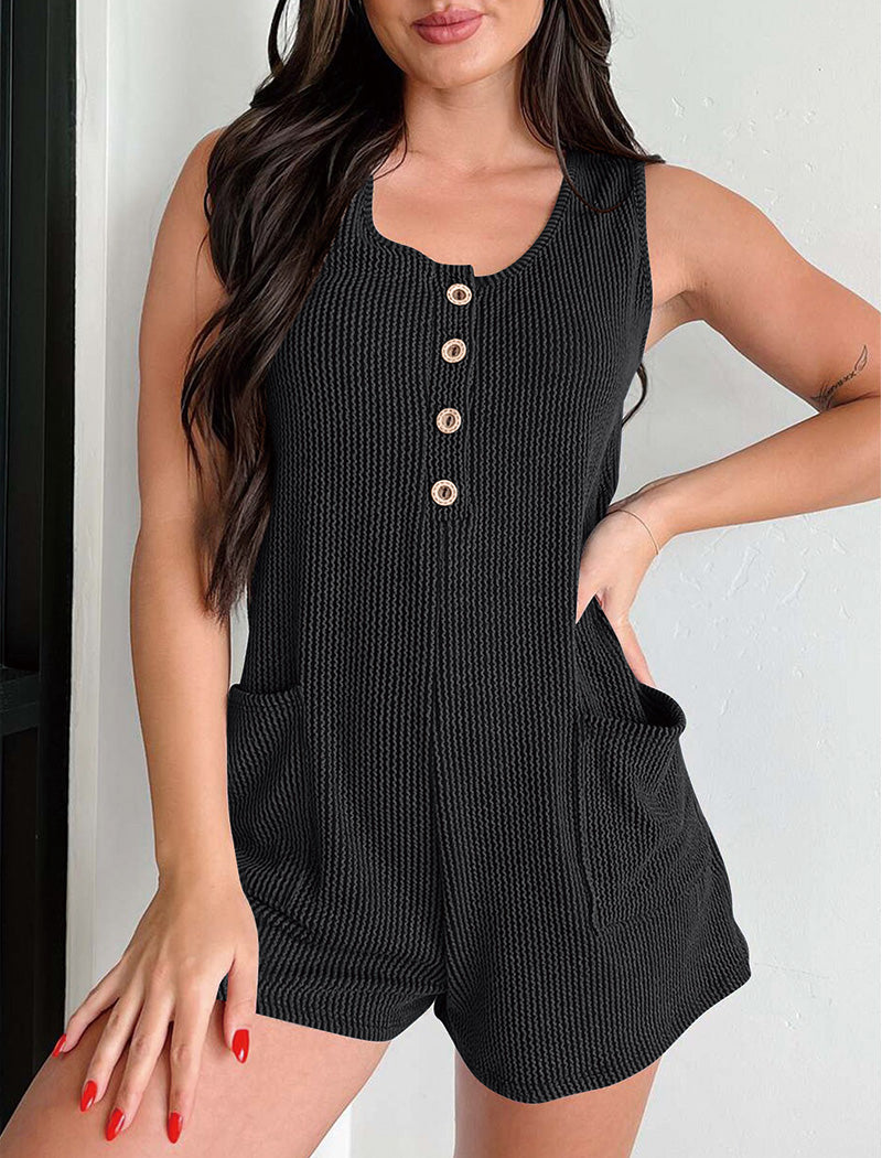 Striped Sleeveless Romper