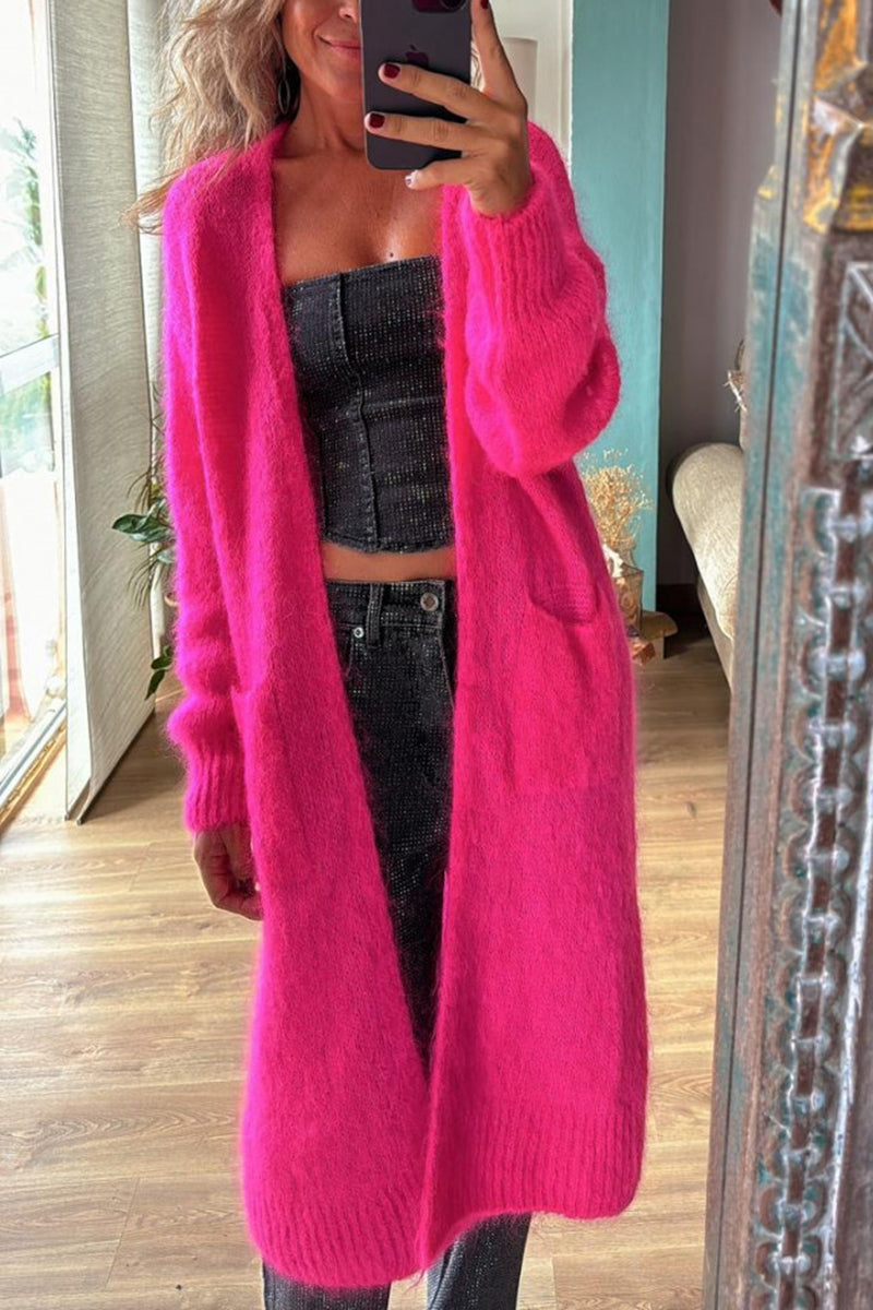 Open-Front Long Cardigan