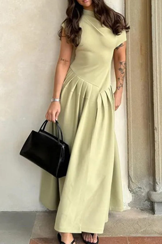 One-Shoulder A-Line Maxi Dress