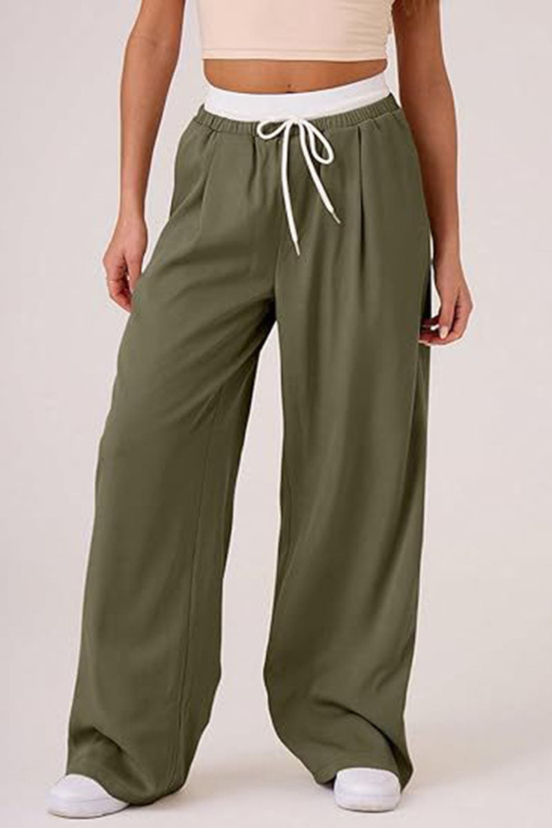 Casual Wide-Leg Drawstring Lounge Pants