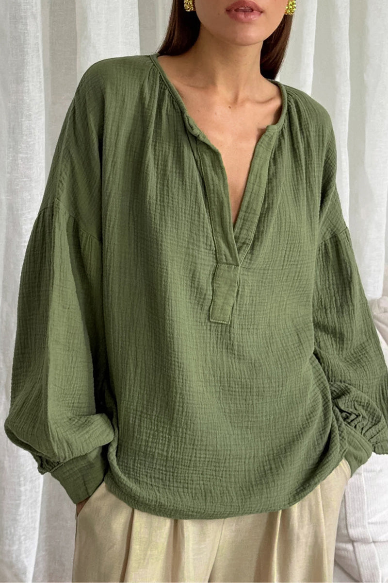 Relaxed Notch Neck Top