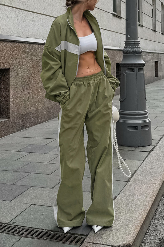 Contrast Track Jacket and Pants Set