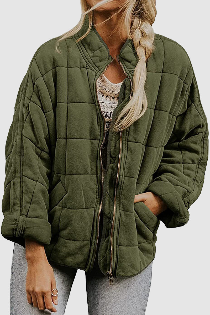 Quilted Zip-Up Jacket