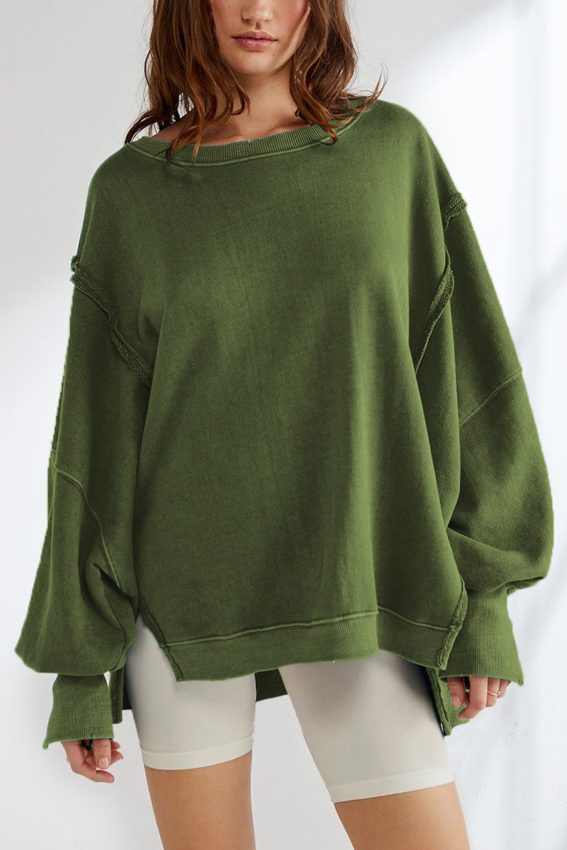 Dropped Shoulder Loose Fit Pullover