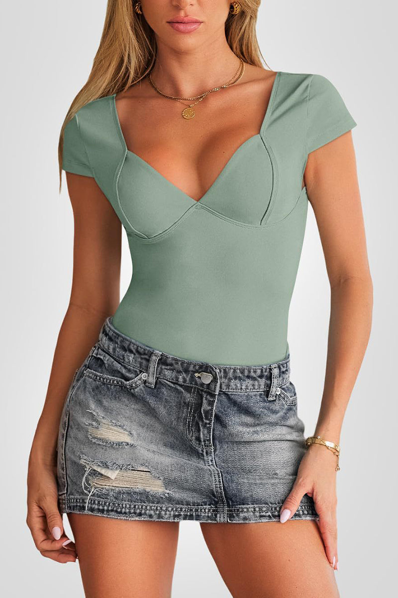 V-Neck Cropped Top