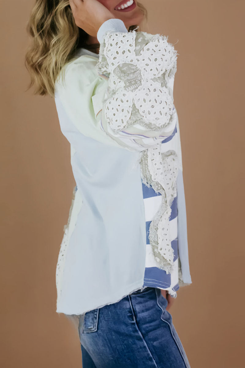 Patchwork Long Sleeve Top