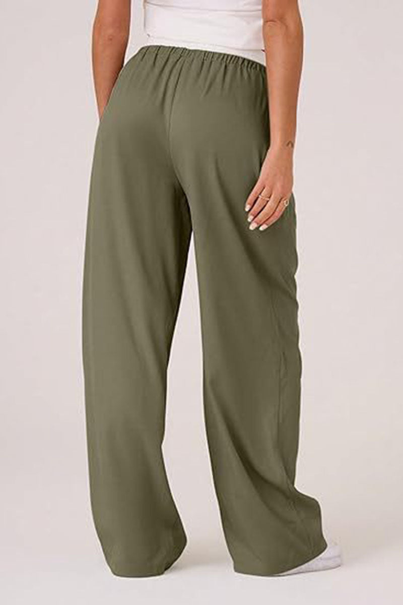 Casual Wide-Leg Drawstring Lounge Pants