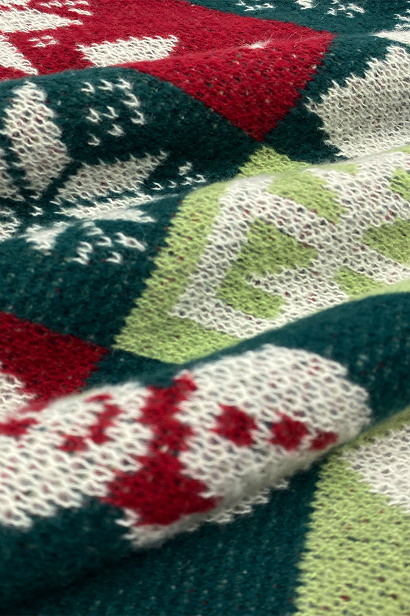 Christmas Patchwork Knit Sweater