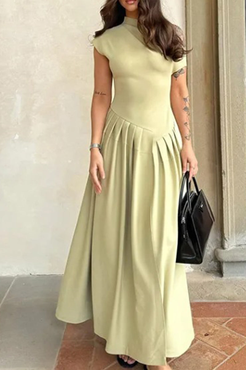 One-Shoulder A-Line Maxi Dress